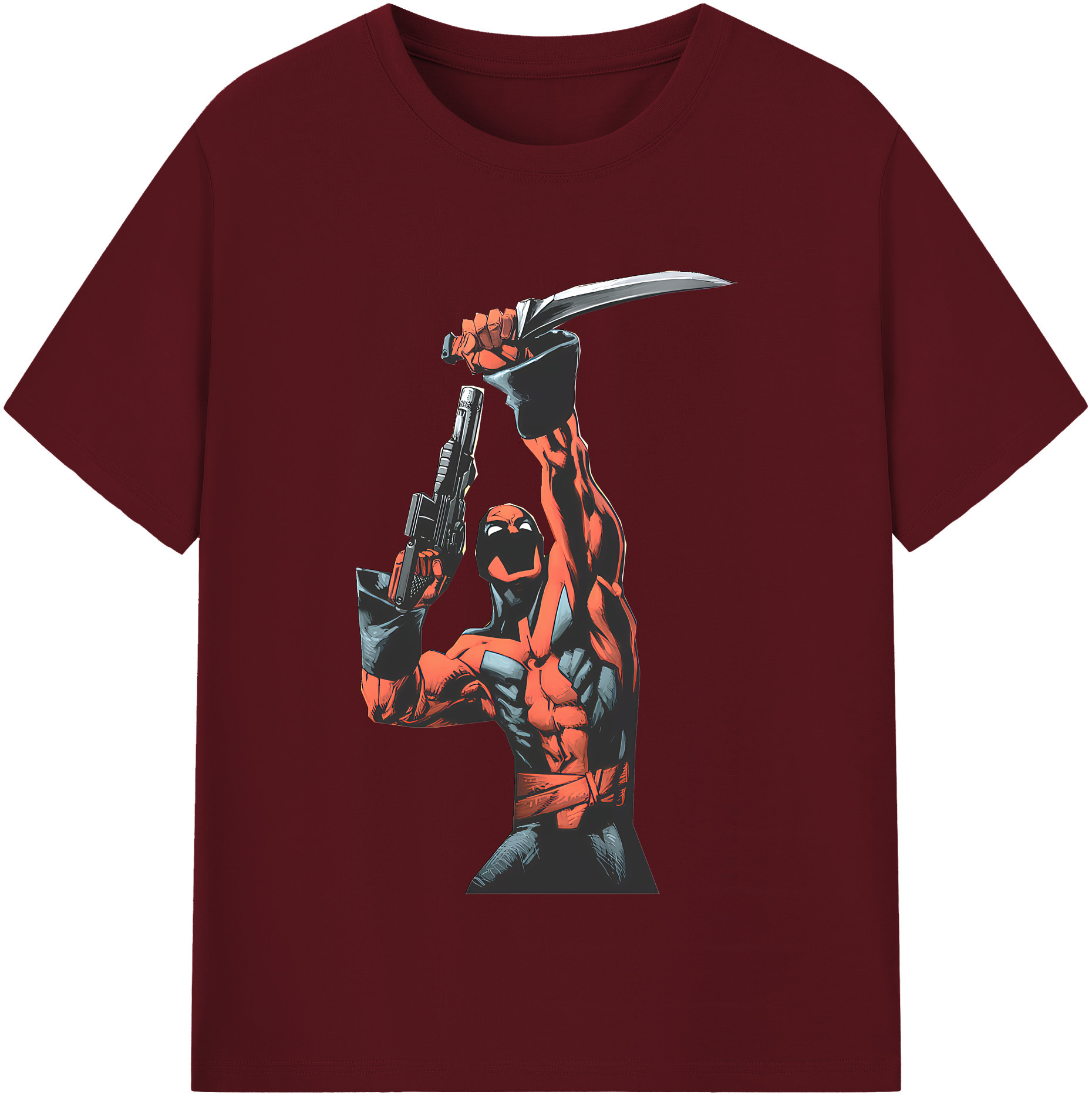 （画像用） Deadpool デッドプール 綿100％半袖Tシャツ（フロントプリント）